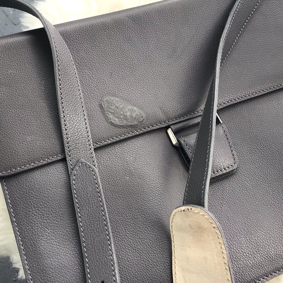 Narciso Rodriguez Leather Messenger with Shoulder Strap - Shows Damage - Picture 4 of 16